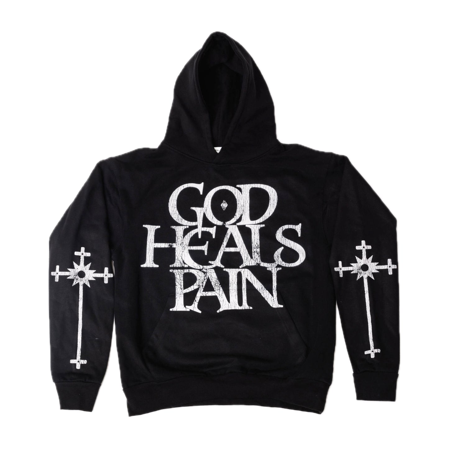 WHITE LOGO (BLACK HOODIE)